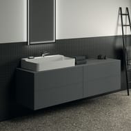 Тумба под раковину Ideal Standard CONCA (1985x505x540) 4 ящика, антрацит матовый лак T3993Y2