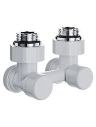 Узел нижнего подключения угловой ROYAL THERMO Design 1/2"х3/4"ЕК белый RANDU11234WH