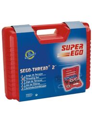 Комплект ручной резьбонарезной Super Ego Professional с головками BSPT R до 2",  600230200