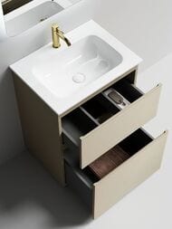 Тумба под раковину Sancos Folk Floor FL60FCP 590х445х850 напольная, с 2-мя ящиками, цвет: Капучино