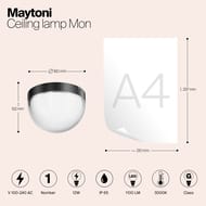 ���������� ���������� Maytoni Mon (���) O438CL-L12GF3K, 3000K 12�� IP 65, ������