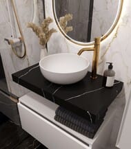 Столешница Armadi Art Flat (Флэт) 80 см 869-080-NM, черный мрамор