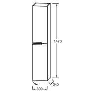 ����� Jacob Delafon Nona EB1892RRU-G1C 1470�340�300��, ���������, ����� ������, ��������� �����