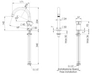 Смеситель для раковины Remer Element ET57DO, золото глянцевое — миниатюра 2