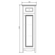 Полуколонна COMFORTY Тбилиси-40 (428х1228х355) напольный, белый глянец 00003132633