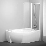 Шторка на ванну RAVAK VSK2 ROSA 170 R (1070-1090х1500) правая, профиль белый, стекло Transparent