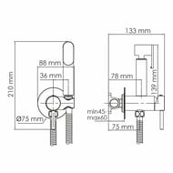 Смеситель встраиваемый WasserKRAFT A70538 однозахватный, с гигиеническим душем, цвет: белый матовый