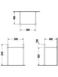 Металлическая консоль Duravit Scola хром 0030591000