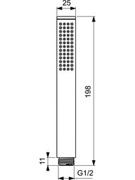 Ideal Standard IDEALRAIN Лейка для душа BC774XG черный матовый
