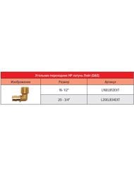 Уголок РОСТЕРМ Лайт 16х1/2"Н, латунь (Q&E), L16ELB12EXT
