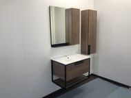 Тумба COMFORTY Бонн-75 (755х520х465) подвесная, с раковиной, дуб темный 00-00006487