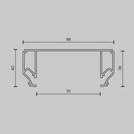 ����������� ������� ���� Maytoni Technical (��������) ALM-9940-SC-B-2M �������� ������� � �������� ������� 99x40, ������