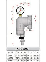 ������ FAR 1/2"�, 300���, � ����������, � ������. ��������, Max: 95 �C, 25���, FA 39M8 12