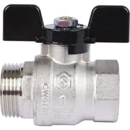 Кран шаровый STOUT 1"ВН, бабочка, стандартнопроходной, SVB-0014-000025