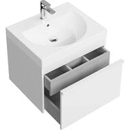 Тумба под раковину KERAMA MARAZZI MODULA подвесная, ящик 1+1, 575х474х420, белая гл. MO.60.1+1\WHT