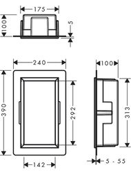 Шкаф-ниша Hansgrohe XtraStoris Original 56057700 300х150х100мм с рамой, матовый белый