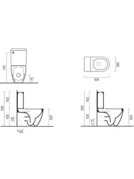 ������-������� GSI Pura 630�360�830 � ��������, ��� �������, Swirlflush, ����� 8806F11+8681BS11