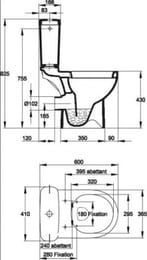 ������ � ������ Jacob Delafon ODEON UP 18557�+E4740 (600�410�825) ������ ��������, �����