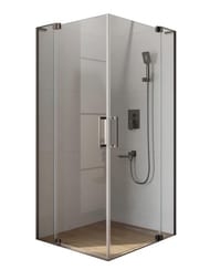 Душевой уголок CEZARES SLIDER (700-800х800-900х1950) стекло прозрачное/профиль оружейная сталь — миниатюра 1