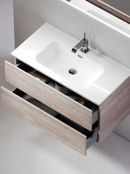 Тумба под раковину SANCOS Urban (790х450х550) подвесная, 2 ящика с доводчиками, дуб галифакс UR80EG