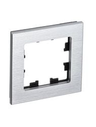 Рамка Systeme Electric ATLASDESIGN NATURE 1 пост, МЕТАЛЛ СЕРЕБРО ATN312101