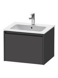 Тумба под умывальник Duravit Ketho.2 440x610x480 подвесной, 1 отделение, графит мат. K25062049490000 — миниатюра 1