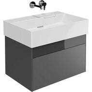 Тумба под раковину KERAMA MARAZZI TECNOLOGICA Logica подвесная с ящиками 670х460х403, стальной серый LOG.70.2\ST