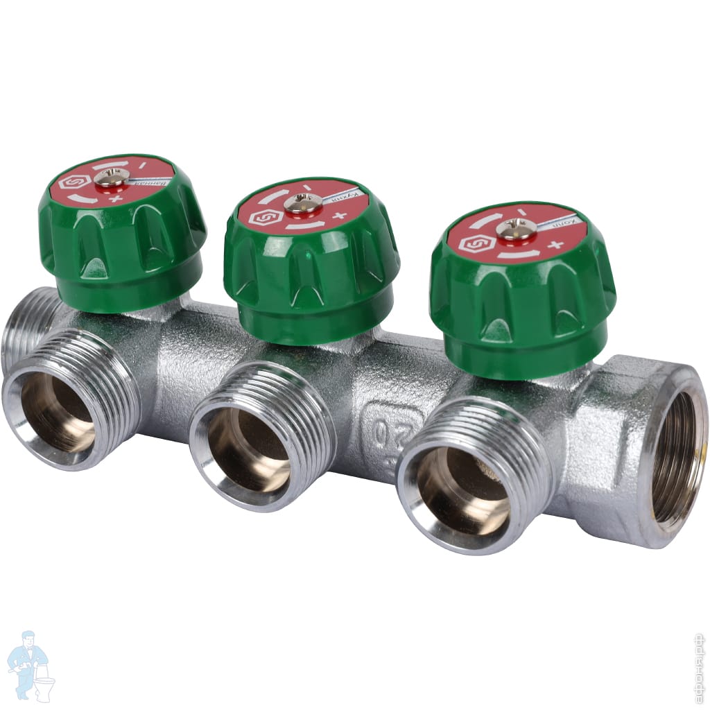 коллектор проходной регулируемый stout (smb 6851 343404) 3/4" нр-вр, 4 отвода 3/4" ек. распределительный коллектор rehau 1"x3/4" -4 отвода евроконус. Stout коллектор регулирующий 1". евроконус 16 2. 2 отвода 3/4"ек.