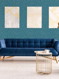 Обои виниловые на флизелине Grandeco Muse MU 3206 (0,53х10,05) ромбы, синие (рул.)