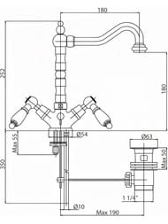 ��������� CEZARES FIRST LS2-01-M ��� ��������, � ������ ��������, ����� 180��, ����/����� ������