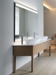 Раковина Duravit Luv 500х350 шлифованная, белая матовая, выпуск с керамической крышкой 0379502600