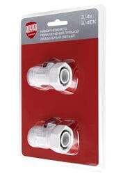 Узел нижнего подключения прямой раздельный ROYAL THERMO 3/4х3/4ЕК белый RANPP13434WH