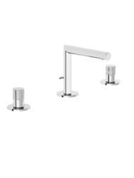 Смеситель для умывальника Vitra Origin двухзавхватный, на 3 отв., донный клапан, хром A42595