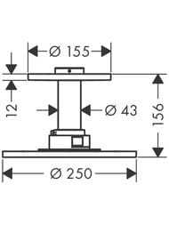 ������� ��� Axor ShowerSolutions 35286000 250��, ����������, 1jet, 1 ��� �����, � ����������, ����