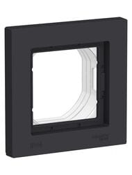 Рамка Systeme Electric ATLASDESIGN AQUA 1 пост IP44, КАРБОН ATN441001