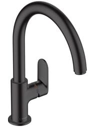 Уценка! Смеситель для кухни Hansgrohe Vernis Blend 71870670 однорычажный, поворотный излив, черный - уценка. — миниатюра 1