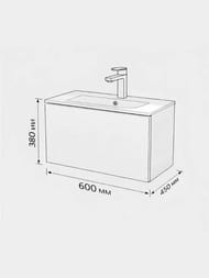 ����� � ��������� Terminus Aurora 600�450�380 ���������, 1 ����, ����: �����