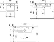 ���������� DURAVIT VERO 500�470�175 ����., 1 ��������� ��� ���������, �������, ������ 0454500827