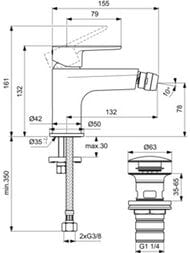 Смеситель для биде Ideal Standard CERALINE O цвет: золото розовое BD716RO