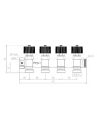 REHAU ����������������� ��������� G3/4 �� 4 ������ G 3/4 � ������� ������������ 11316473001