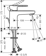 ��������� ��� ����������� Hansgrohe Vernis Blend 71551000 ������������, ����. �����, �/�, ����