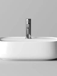 Раковина подвесная Ceramicanova Fonte с отверстием под смеситель 500x420x145 белый CN5051