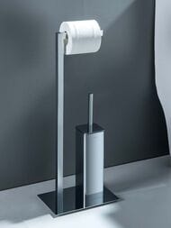 Стойка с ершиком и держателем туалетной бумаги Aquatek Либра AQ4331CR хром