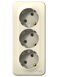 Розетка Systeme Electric BLANCA наружная 3-я с заземлением изол.пл. 16А, 250В, молочный BLNRA010312