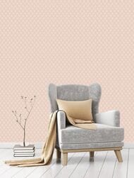 Обои флизелиновые Hygge IV Winter Hg27 003 (1,00х10,05) ромбы, бежевые (рул.)