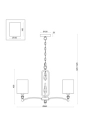 Подвесной светильник Freya Riverside (Риверсайд) FR1007PL-05BS, IP20,латунь