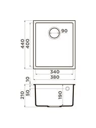 ����� Omoikiri BOSEN 38-U-WH (380�440�220) ����������� ������, ����������, ����� 4993160