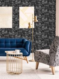 Обои флизелиновые Hygge V Nature Hg39 011 (1,00х10,05) листья, черные (рул.)