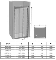 ������! ������� ����� RAVAK SUPERNOVA ASDP3-100 (970-1010�1980) ����������, ������, �����+Grape