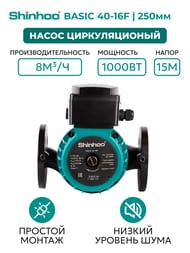 ����� �������������� SHINHOO BASIC 40-16F 1x230�, DN 40, ���������, 71221004